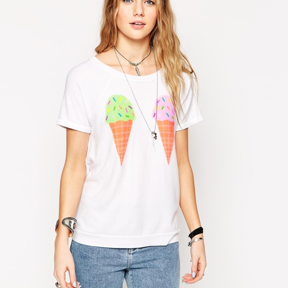 WILDFOX White "We Dream of Ice Cream" - SMALL - Picture 6 of 6